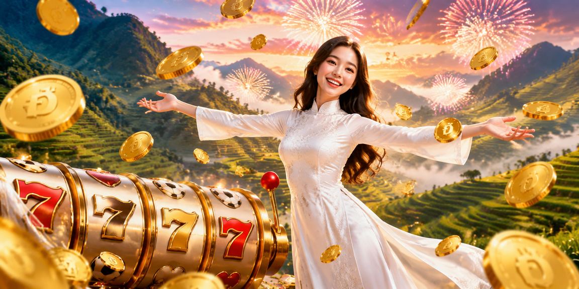 Người dùng Sapa trải nghiệm slot game trong trang phục áo dài truyền thống